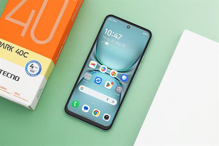 Điện thoại Tecno Spark 40C 4GB/128GB Màu Xanh ngọc