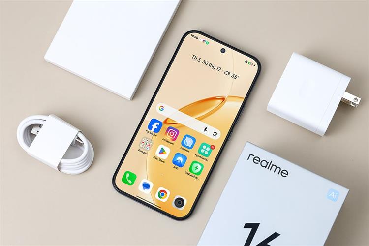 Điện thoại realme 16 Pro 5G 12GB/256GB Màu Xám đậm