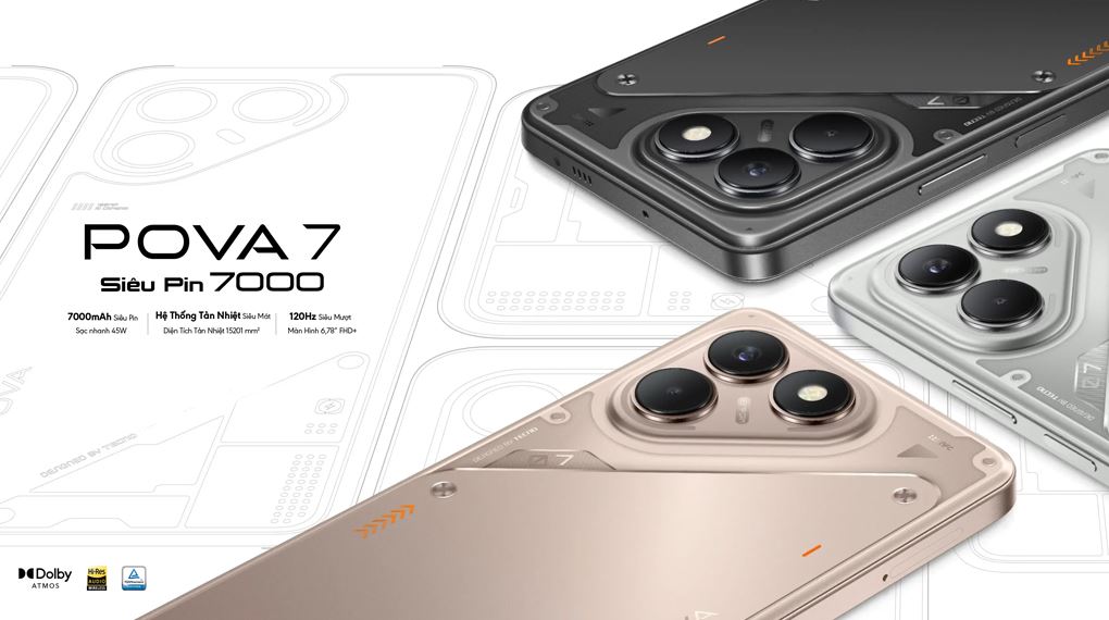 Tecno Pova 7 nổi bật với thiết kế Cyber Pova mô phỏng chiến hạm không gian, mang lại ngoại hình đậm chất công nghệ và hiện đại Tecno Pova 7 nổi bật với thiết kế Cyber Pova mô phỏng chiến hạm không gian, mang lại ngoại hình đậm chất công nghệ và hiện đại