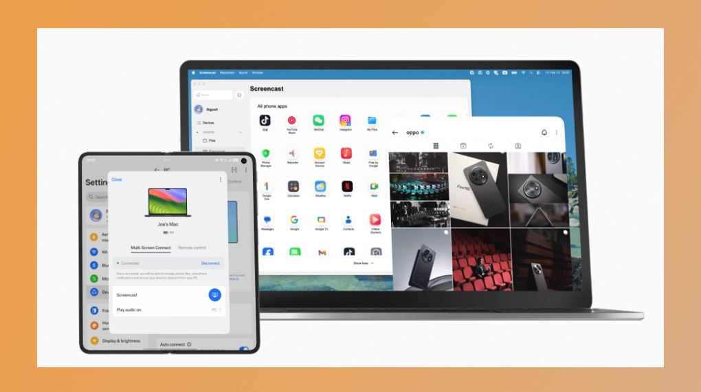 OPPO Find N6 hỗ trợ PC Connect giúp phản chiếu màn hình điện thoại sang máy tính, tối ưu hóa trải nghiệm đa thiết bị OPPO Find N6 hỗ trợ PC Connect giúp phản chiếu màn hình điện thoại sang máy tính, tối ưu hóa trải nghiệm đa thiết bị