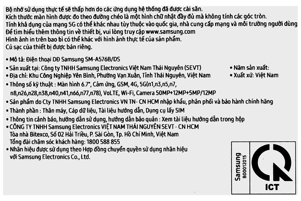 Điện thoại Samsung Galaxy A57 5G 8GB/256GB Màu Xanh dương nhạt
