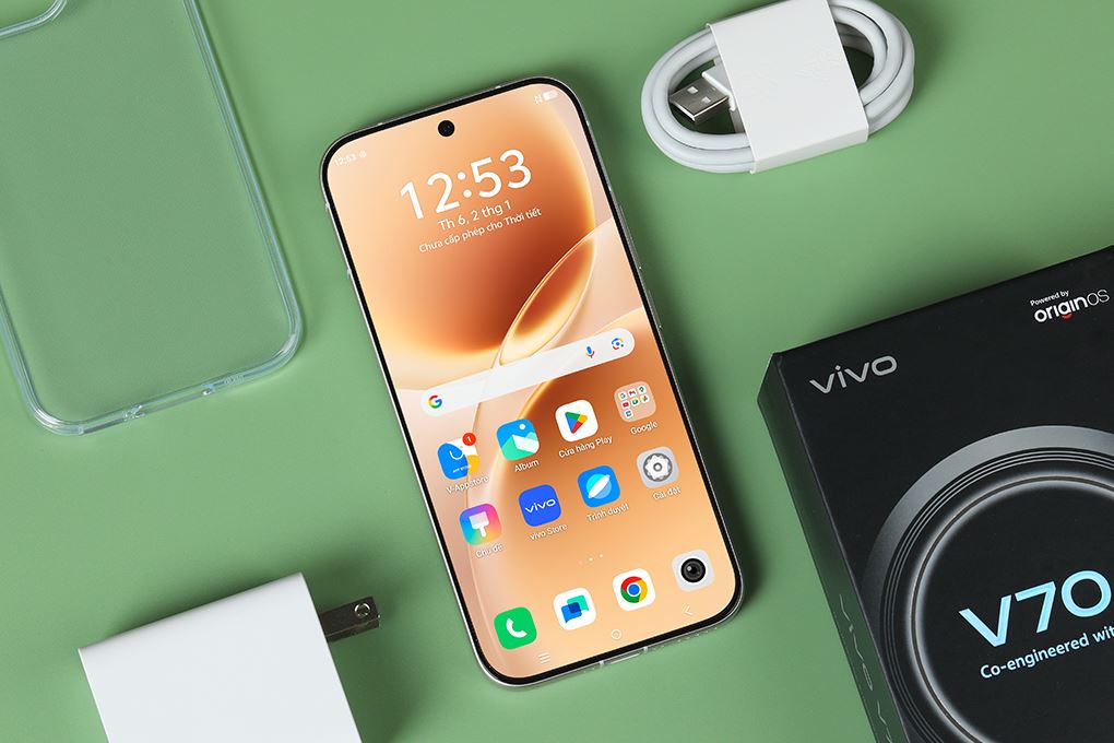 Điện thoại Vivo V70 5G 8GB/256GB Màu Vàng Hồng