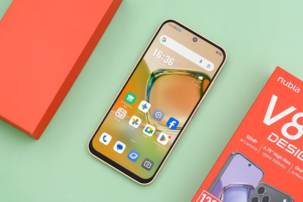 Điện thoại Nubia V80 Design 4GB/128GB Màu Cam nhạt