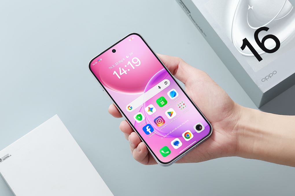 Điện thoại OPPO Reno16 5G 8GB/256GB Màu Tím nhạt