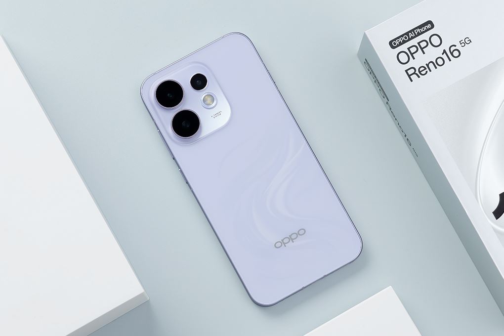 Điện thoại OPPO Reno16 5G 8GB/256GB Màu Tím nhạt