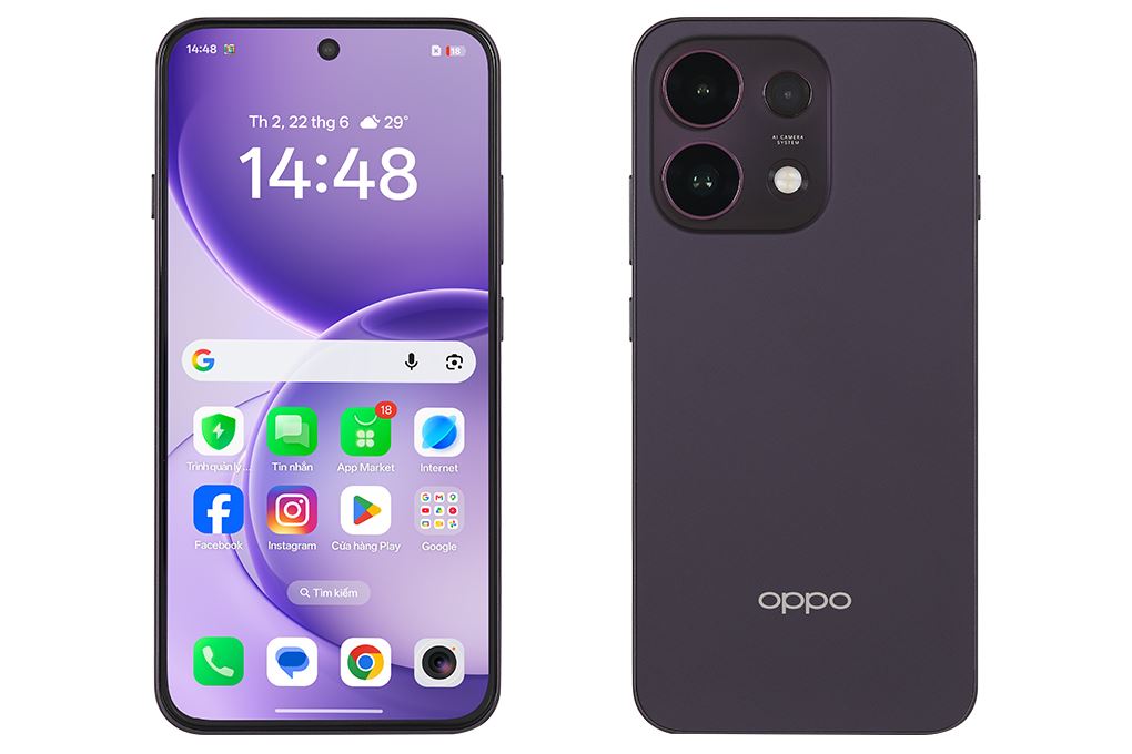 Điện thoại OPPO Reno16F 5G 8GB/256GB Màu Tím