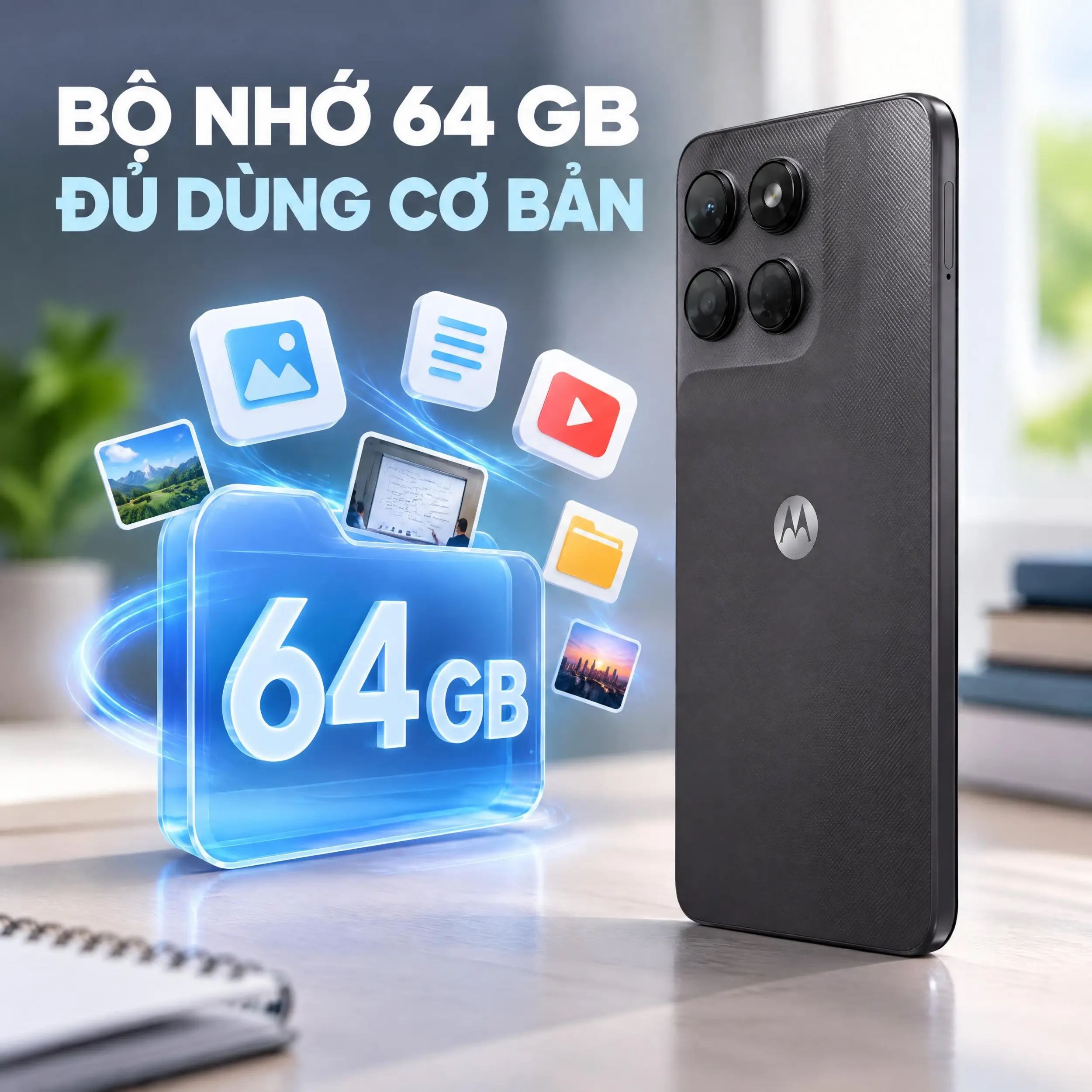 Motorola Moto G37 5G 4GB/64GB - bộ nhớ