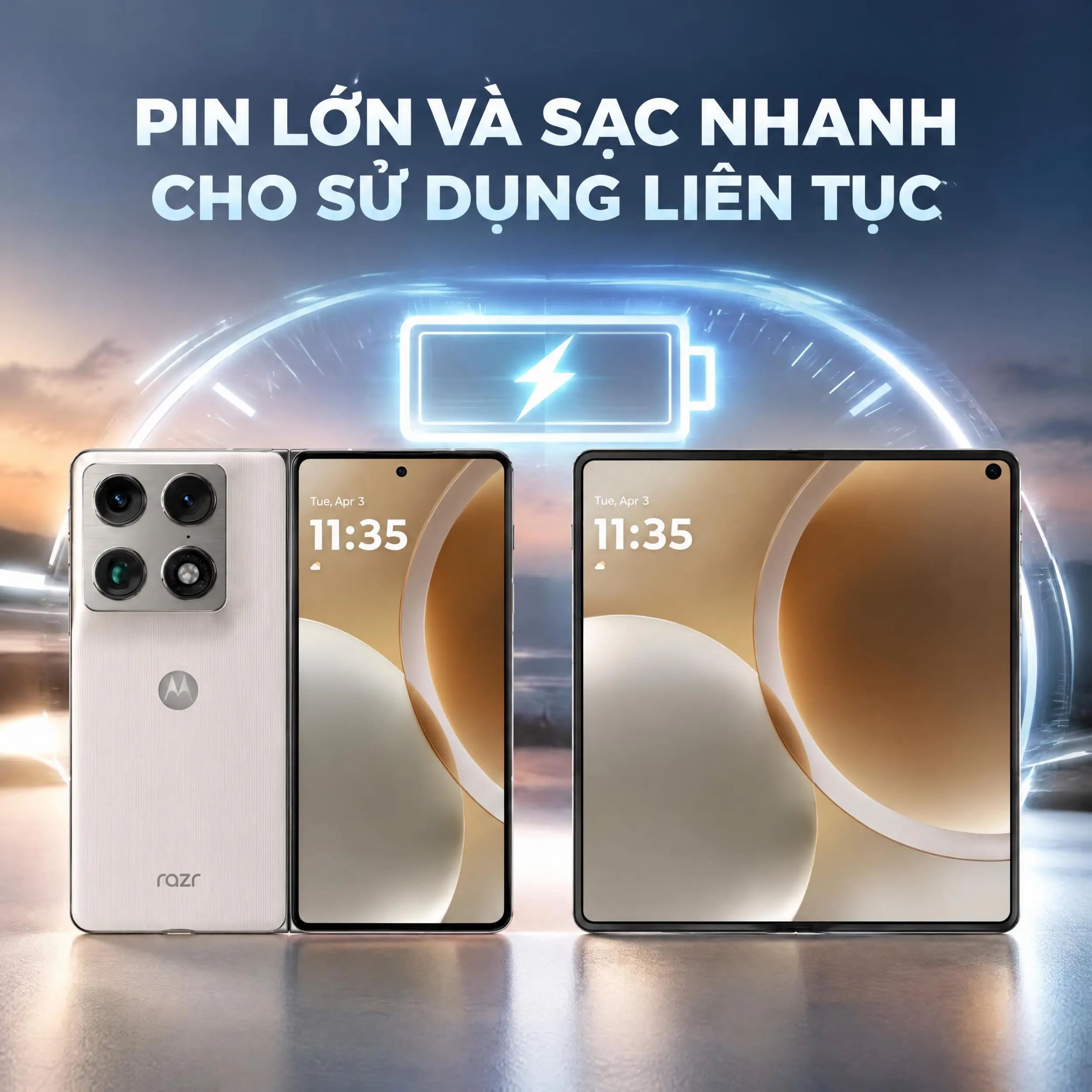 Motorola Razr Fold 5G 12GB/256GB - dung lượng Pin Motorola Razr Fold 5G 12GB/256GB - dung lượng Pin