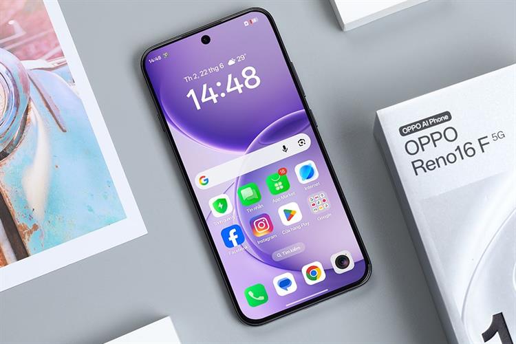 Điện thoại OPPO Reno16F 5G 8GB/128GB Màu Tím