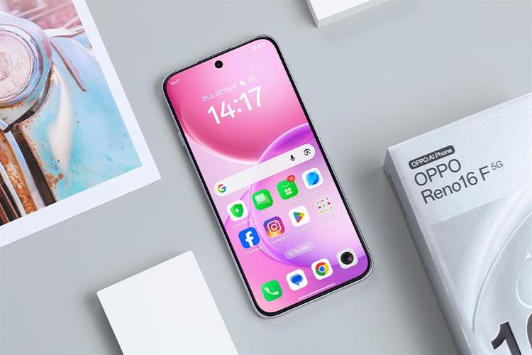 Điện thoại OPPO Reno16F 5G 8GB/128GB Màu Tím nhạt