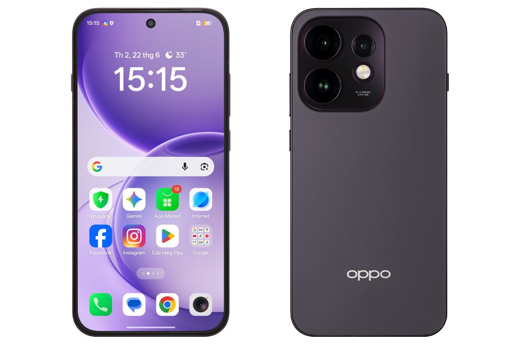 Điện thoại OPPO Reno16F 5G 8GB/128GB Màu Tím