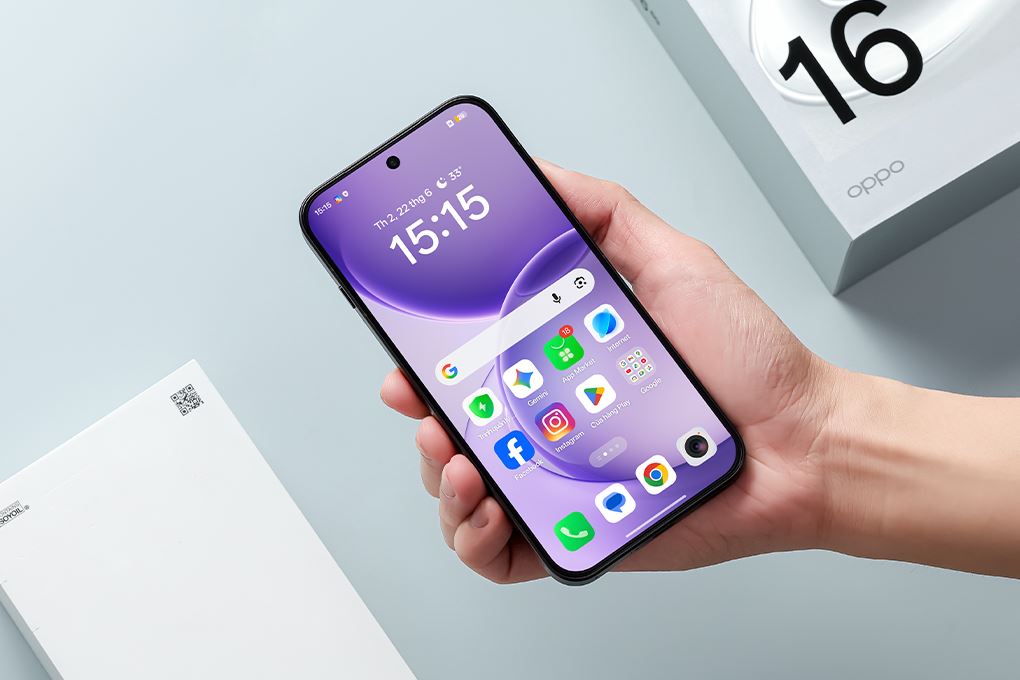 Điện thoại OPPO Reno16F 5G 8GB/128GB Màu Tím