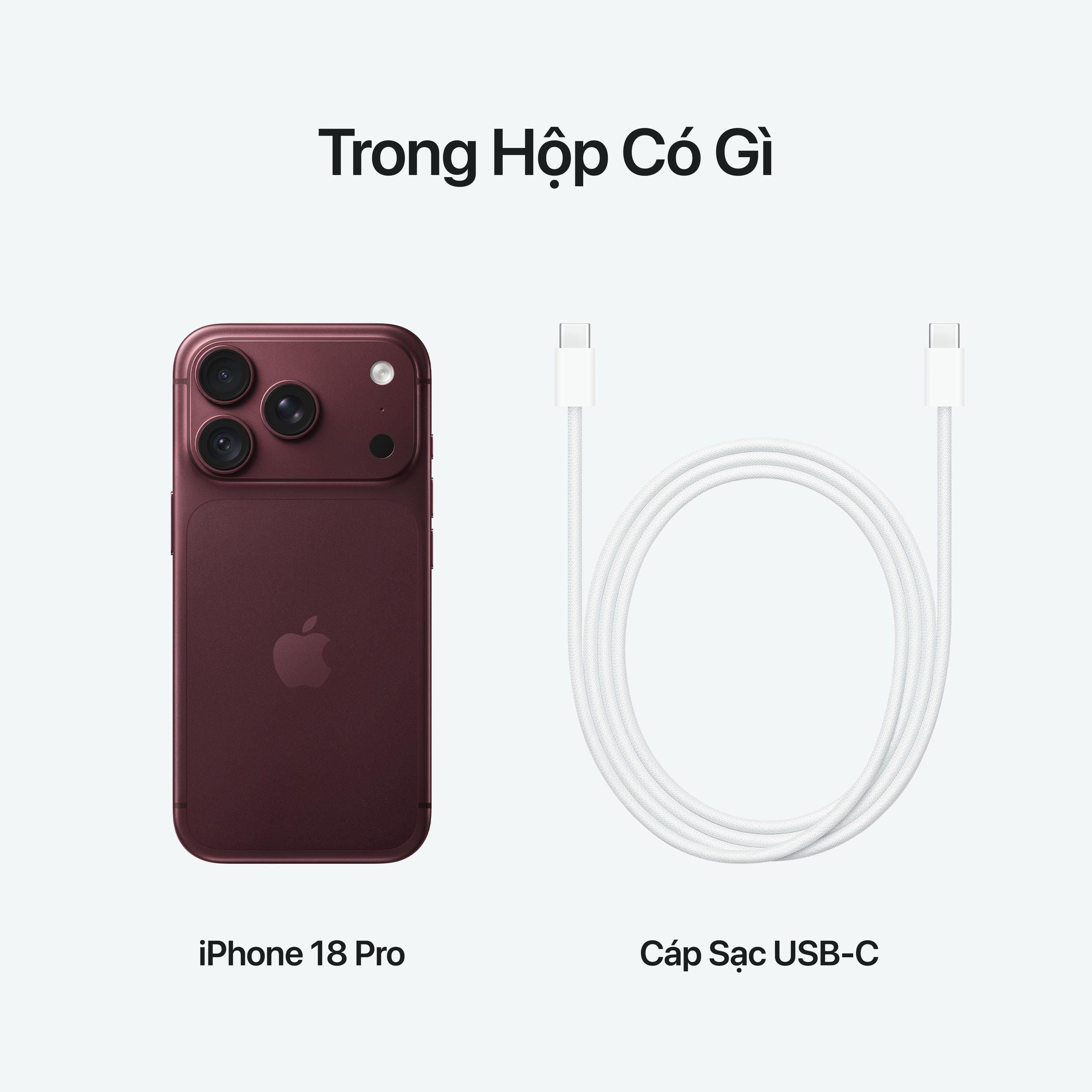 Điện thoại iPhone 18 Pro 512GB Màu Đỏ Burgundy