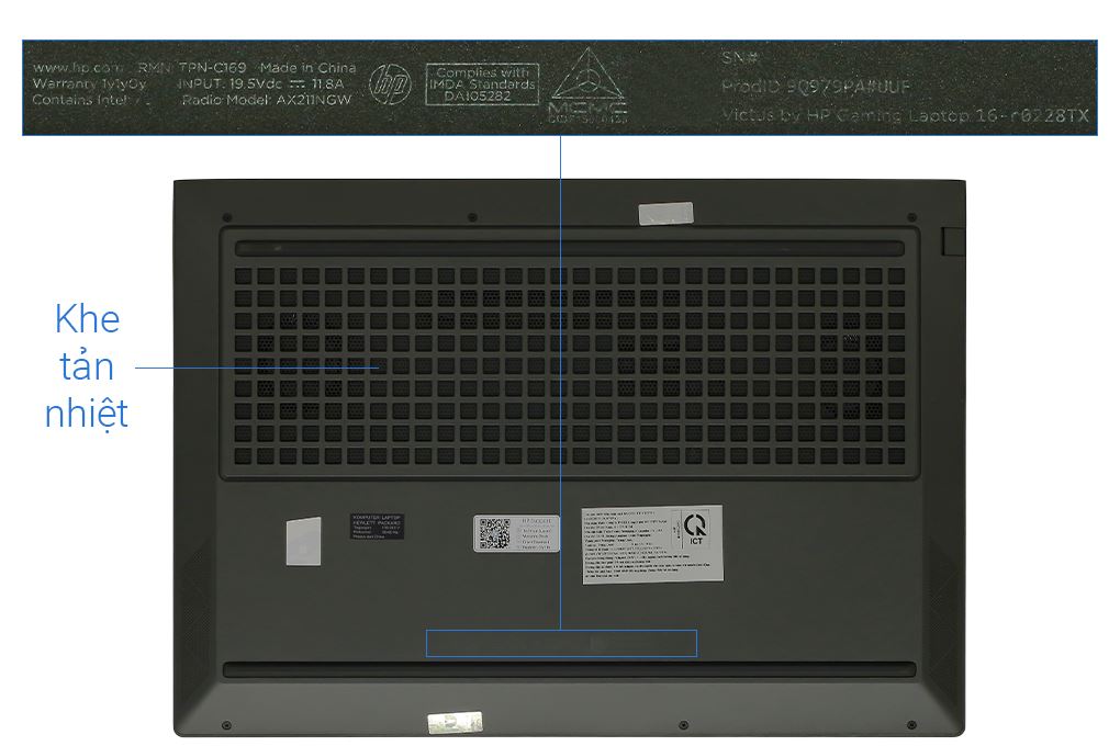 Laptop HP Gaming VICTUS 16 s0138AX R7 7840HS/32GB/512GB/8GB RTX4070/144Hz/Win11 (9Q985PA) Màu Đen