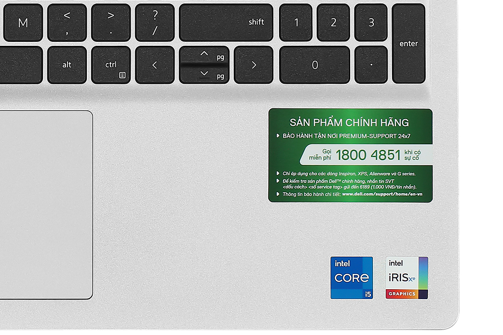 Laptop Dell Inspiron 15 3520 - N5I5052W1 (i5 1235U, 16GB, 512GB, Full HD 120Hz, OfficeHS, Win11) Màu Bạc