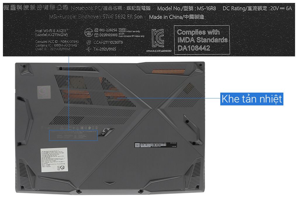 Laptop MSI Gaming Thin 15 B12UCX - 2046VN (i5 12450H, 16GB, 512GB, RTX 2050 4GB, Full HD 144Hz, Win11) Màu Xám