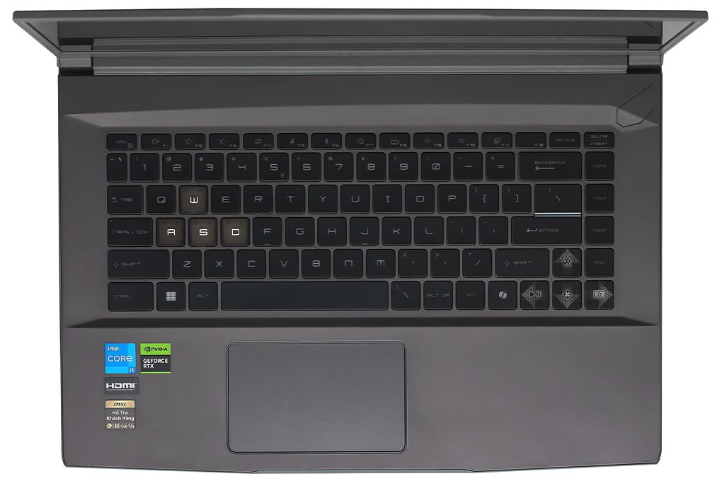 Laptop MSI Gaming Thin 15 B12UCX - 2046VN (i5 12450H, 16GB, 512GB, RTX 2050 4GB, Full HD 144Hz, Win11) Màu Xám