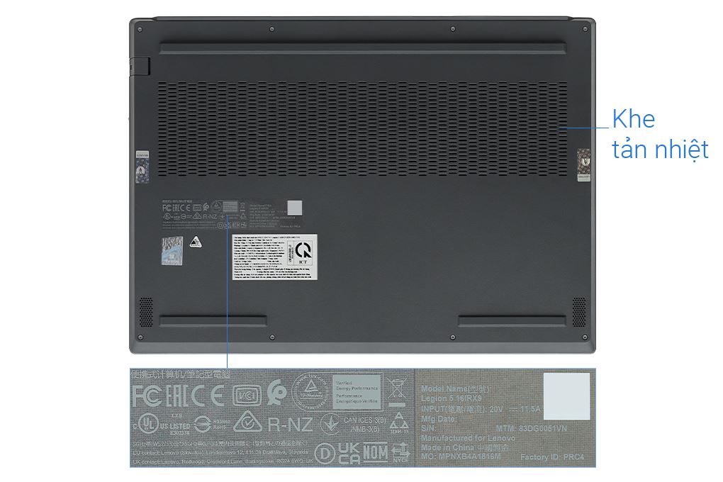 Laptop Lenovo Gaming Legion 5 16IRX9 i7 14650HX/16GB/1TB/8GB RTX4060/165Hz/Win11 (83DG0051VN) - 13