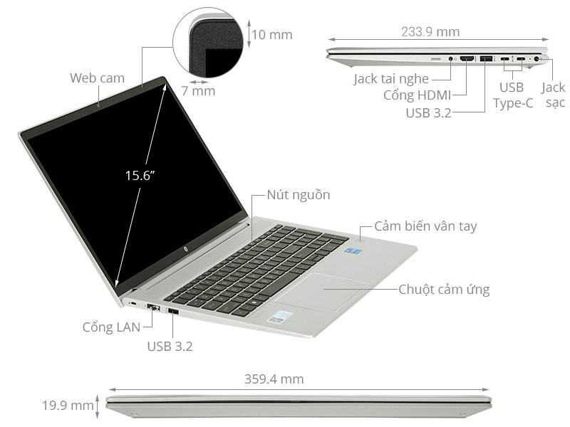 HP Probook 450 G10 - 9H1N5PT (i5 1335U, 16GB, 512GB, Full HD, Win11)