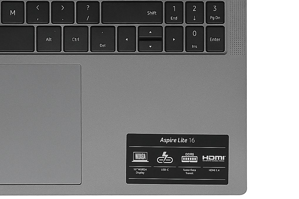 Laptop Acer Aspire Lite AL16 51P 596H - NX.KWZSV.002 (i5 1235U, 8GB, 512GB, WUXGA, Win11) - 11