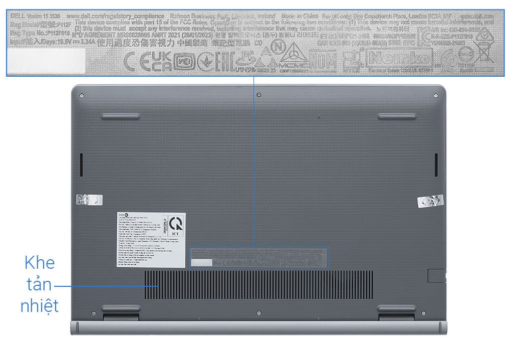 Laptop Dell Vostro 3530 - 80GG93 (i5 1335U, 16GB, 512GB, 15.6"F, 120Hz, OfficeHS, Win11) - 12