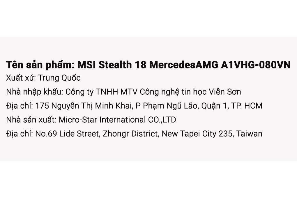 Laptop MSI Gaming Stealth 18 Mercedes AMG A1VHG Ultra 9 185H/64GB/2TB/12GB RTX4080/Win11 (080VN) - 7