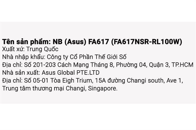 Laptop Asus TUF Gaming A16 FA617NSR R7 7435HS/16GB/512GB/8GB RX7600S/144Hz/Win11 (RL100W) Màu Đen