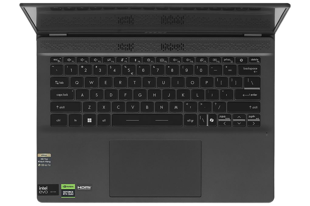 Laptop MSI Prestige 14 AI Studio C1VEG - 056VN (Ultra 7 155H, 32GB, 1TB, RTX 4050 6GB, 2.8K, Win11) Màu Xám