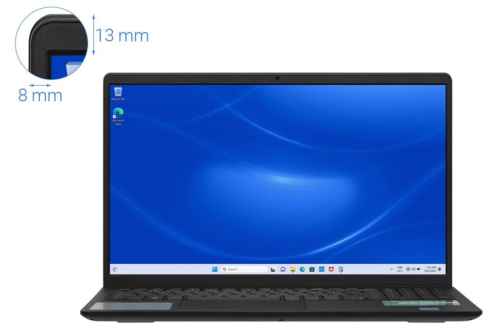 Laptop Dell Inspiron 15 3520 - N3520-i5U165W11BLU-FP (i5 1235U, 16GB, 512GB, Full HD 120Hz, OfficeHS, Win11) Màu Đen