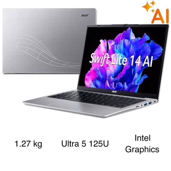Laptop Acer Swift Lite 14 AI SFL14 51M 56HS - NX.J1HSV.002 (Ultra 5 125U, 16GB, 512GB, Full HD , Win11)