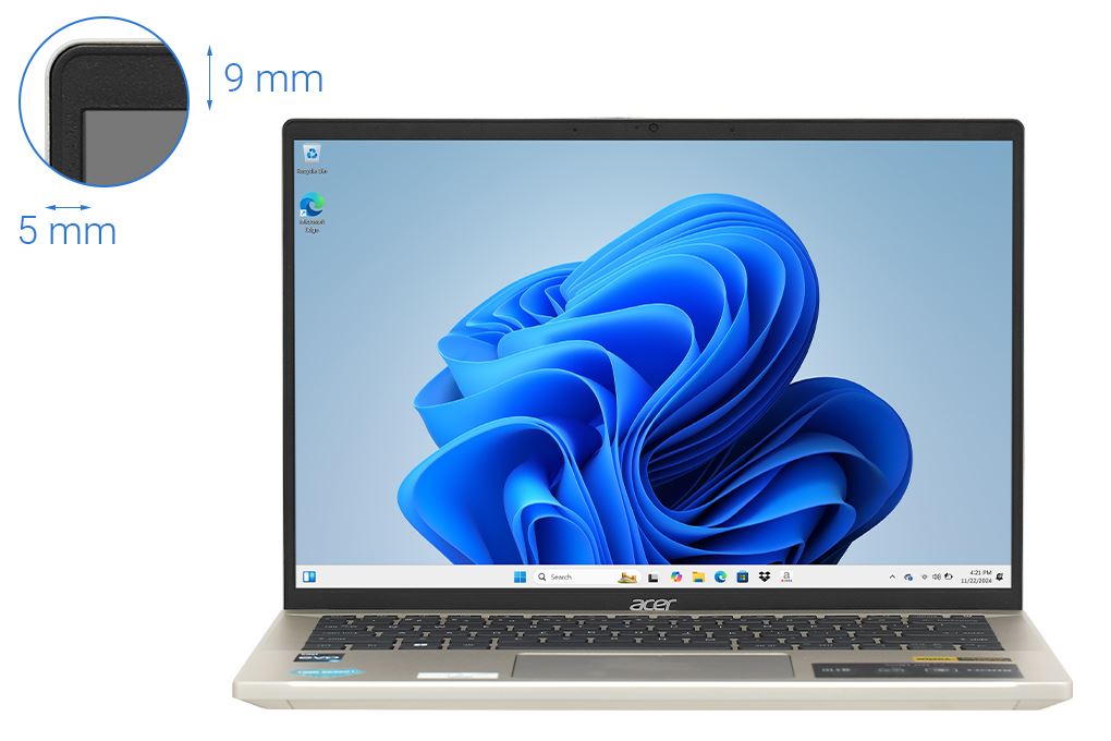 Laptop Acer Swift Go SFG14 71 513F i5 13500H/16GB/512GB/OfficeHS/Win11 (NX.KPZSV.003) Màu Vàng