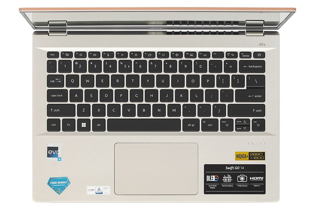 Laptop Acer Swift Go SFG14 71 513F i5 13500H/16GB/512GB/OfficeHS/Win11 (NX.KPZSV.003) Màu Vàng