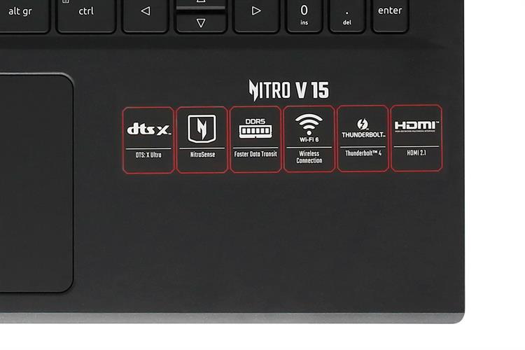 Laptop Acer Gaming Nitro V ANV15 51 75GS i7 13620H/16GB/512GB/6GB RTX4050/144Hz/Win11 (NH.QN8SV.005) Màu Đen