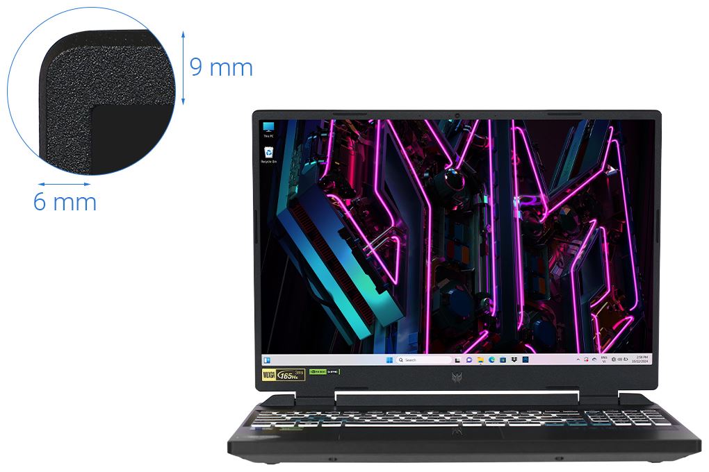 Laptop Acer Gaming Predator Helios Neo PHN16 71 53M7 - NH.QLUSV.005 (i5 13500HX, 16GB, 512GB, RTX 4060 8GB, WUXGA 165Hz, Win11) Màu Đen