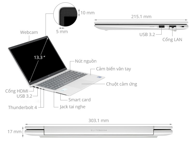 HP Elitebook 630 G11 Ultra 7 155U/16GB/512GB/Win11 (A7LC5PT)