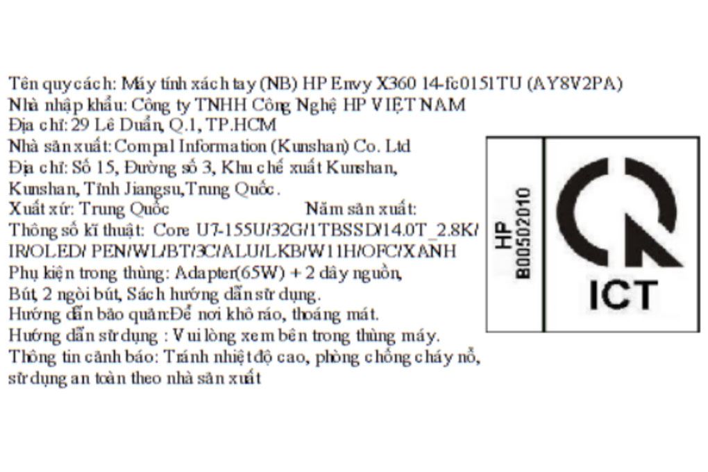 Laptop HP Envy X360 14 fa0097AU - AY8U7PA (R5 8640HS, 16GB, 512GB, 2.8K OLED, Cảm ứng, OfficeHS+365, Win11) Màu Bạc