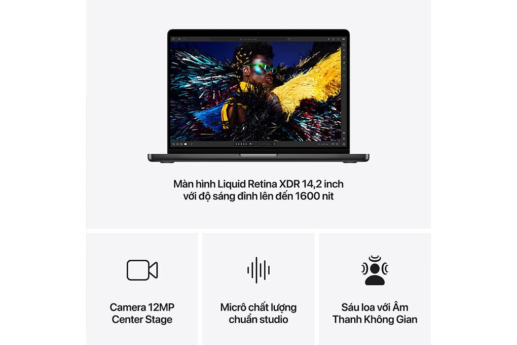 Laptop MacBook Pro 14 inch M4 Pro 24GB/512GB Màu Đen
