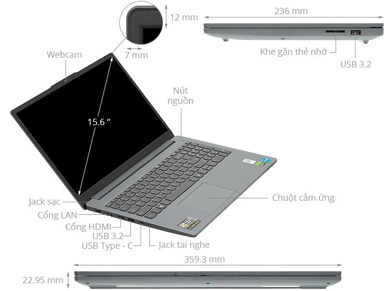 Lenovo Gaming LOQ 15IAX9E - 83LK000BVN (i5 12450HX, 16GB, 512GB, RTX 2050 4GB, Full HD 144Hz, Win11)