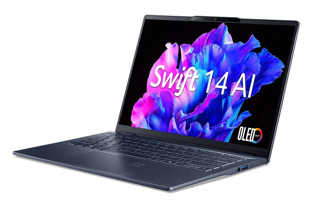 Laptop Acer Swift AI SF14 51 75VP - NX.J2KSV.001 (Ultra 7 258V, 32GB, 1TB, 2.8K OLED 90Hz, Win11) Màu Xanh