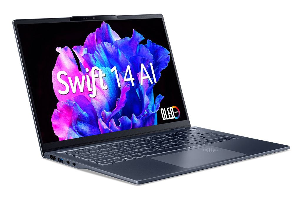 Laptop Acer Swift AI SF14 51 75VP - NX.J2KSV.001 (Ultra 7 258V, 32GB, 1TB, 2.8K OLED 90Hz, Win11) Màu Xanh