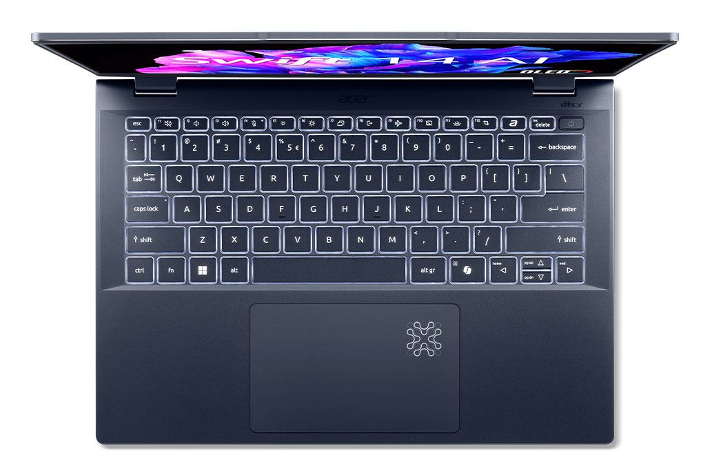 Laptop Acer Swift AI SF14 51 75VP - NX.J2KSV.001 (Ultra 7 258V, 32GB, 1TB, 2.8K OLED 90Hz, Win11) Màu Xanh