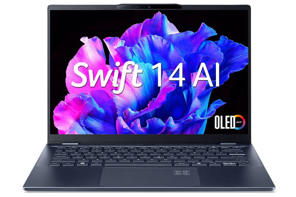 Laptop Acer Swift AI SF14 51 75VP - NX.J2KSV.001 (Ultra 7 258V, 32GB, 1TB, 2.8K OLED 90Hz, Win11) Màu Xanh