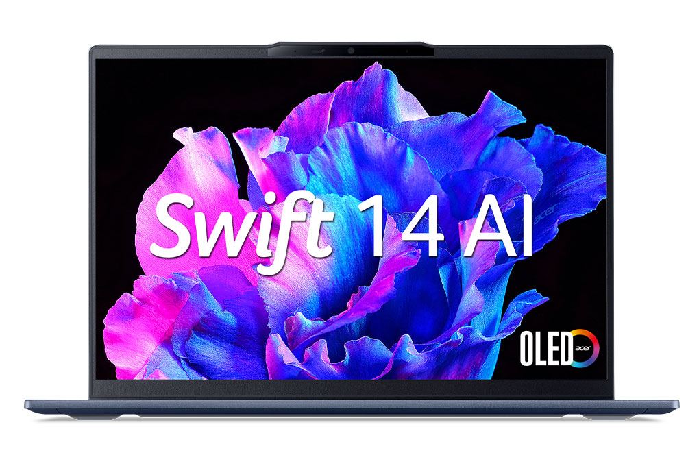 Laptop Acer Swift AI SF14 51 75VP - NX.J2KSV.001 (Ultra 7 258V, 32GB, 1TB, 2.8K OLED 90Hz, Win11) Màu Xanh