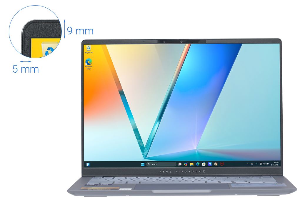 Laptop Asus Vivobook S14 S5406SA - PP060WS (Ultra 5 226V, 16GB, 512GB, 2.8K OLED 120Hz, OfficeHS, Win11) - 3