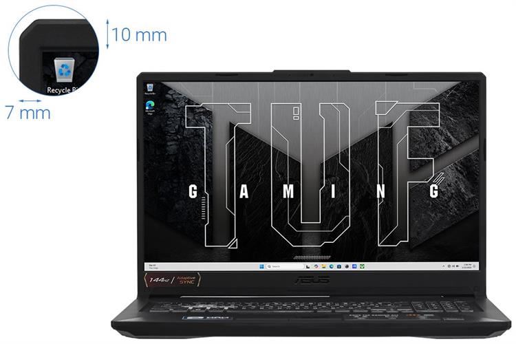 Laptop Asus TUF Gaming A17 FA706NFR - HX025W (R7 7435HS, 16GB, 512GB, RTX 2050 4GB, Full HD 144Hz, Win11) Màu Đen