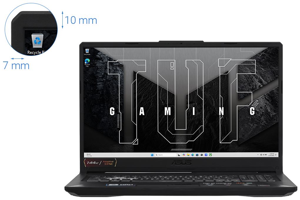 Laptop Asus TUF Gaming A17 FA706NFR - HX025W (R7 7435HS, 16GB, 512GB, RTX 2050 4GB, Full HD 144Hz, Win11) - 3