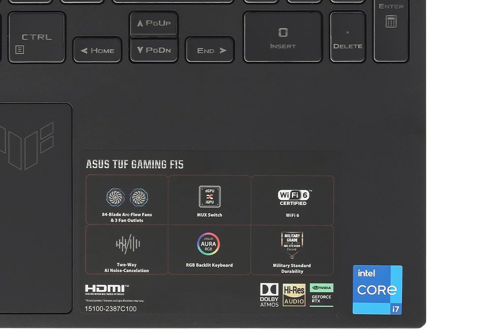 Laptop Asus TUF Gaming F15 FX507ZC4 - HNi7MW (i7 12700H, 16GB, 512GB, RTX 3050 4GB, Full HD 144Hz, Win11) - 14