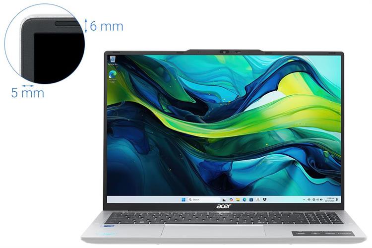 Laptop Acer Aspire Lite 16 G2 AL16 52P 76DU - NX.J2SSV.005 (i7 1355U, 16GB, 512GB, Full HD+, Win11) Màu Bạc