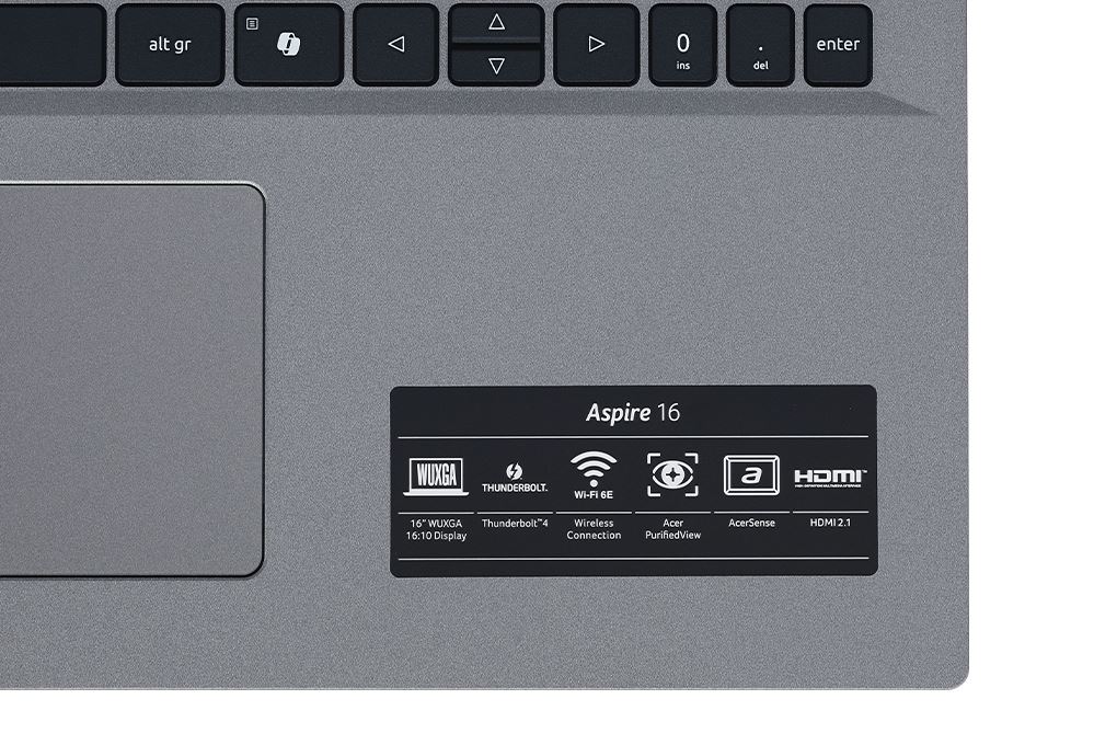 Laptop Acer Aspire 16 AI A16 71M 71U7 - NX.J4YSV.002 (Ultra 7 155H, 16GB, 512GB, Full HD+, Win11) - 11