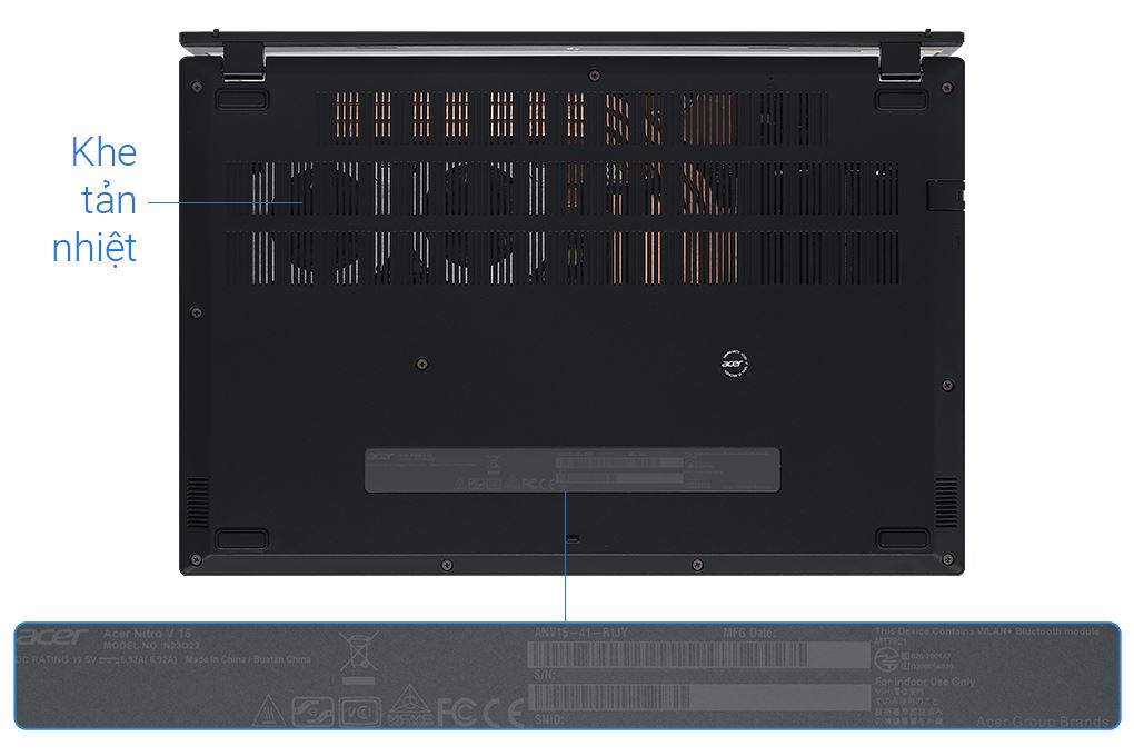Laptop Acer Gaming Nitro V 15 ANV15 41 R1JY - NH.QPFSV.001 (R5 6600H, 16GB, 512GB, RTX 3050 6GB, Full HD 165Hz, Win11) Màu Đen